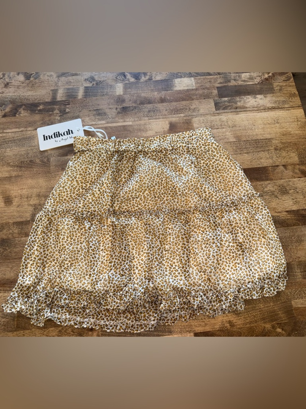 Leopard Print Mini Skirt Indikah boutique size large